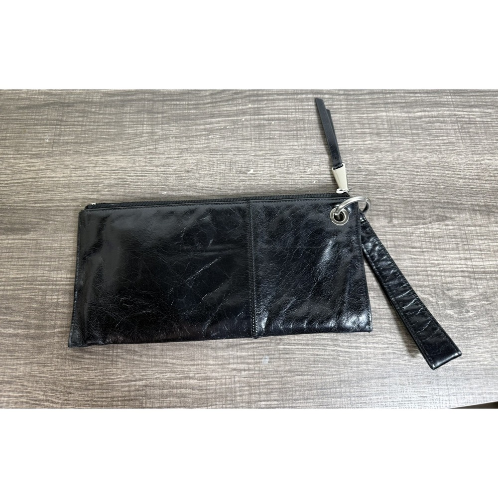 Hobo Vida Wristlet Wallet Soft Leather Organizer Clutch, Black